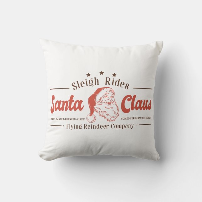 Coussin Symbole de Noël du Père Noël (Recto)