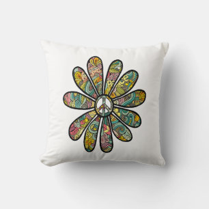 Coussin SYMBOLE DE PAIX DE FLEXION Hippie Trippie