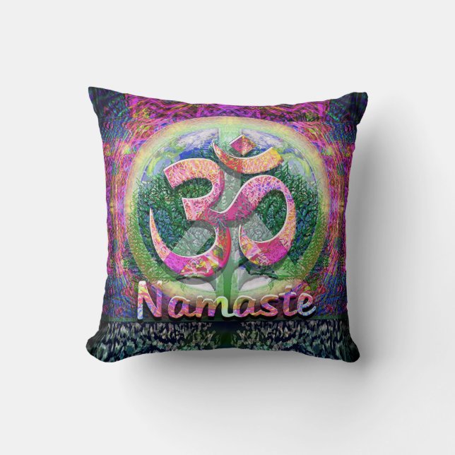 Coussin Symbole de paix de Namaste (Recto)