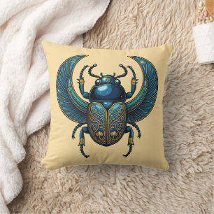 Coussin Symbole du scarabée égyptien - Conception pharaoni