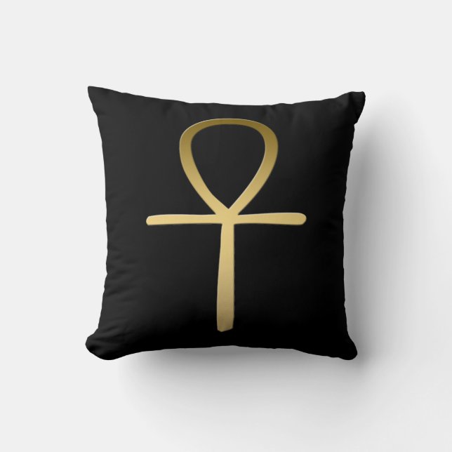 Coussin Symbole égyptien croisé d'Ankh (Recto)