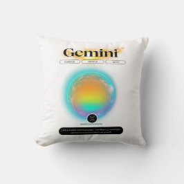 Coussin Symbole moderne Zodiac Gemini Citation Air Element