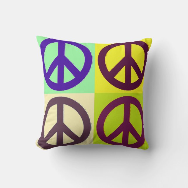 Coussin Symbole Symbole Pop Art Peace (Recto)