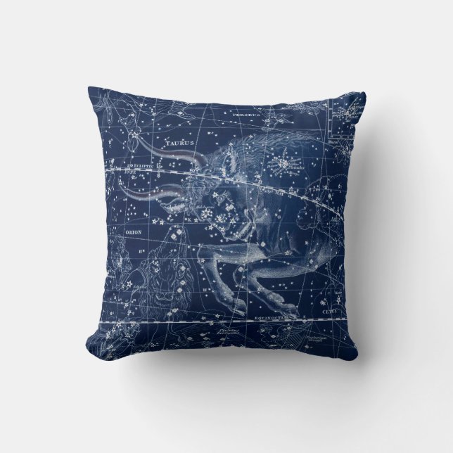 Coussin Symbole Taurus Zodiac Illustration Vintage (Recto)