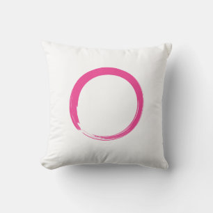 Coussin Symbole zen rose / Cercle Enso