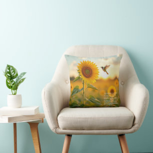Coussin Symbolisme du tournesol 