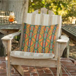 Coussin Symétrie de style sud-ouest torsadé en art linéair