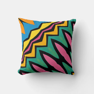 Coussin Symmétrie Abstraite joyeuse et vivante