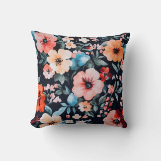Coussin Symphonie du jardin de minuit Imprimer | Art flora
