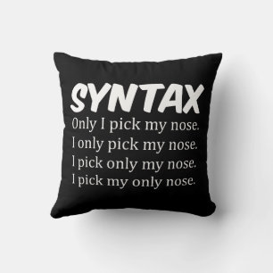 Coussin Syntaxe Collecte drôle de nez