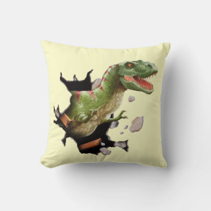 Coussin T-Rex Dinosaure Lève Couleur de maison