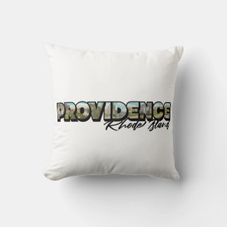 Coussin T-shirt à lettre géante Providence Rhode Island