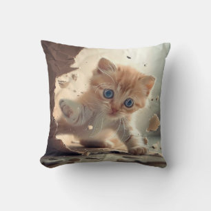 Coussin T-shirt à manches longues mignonne chat