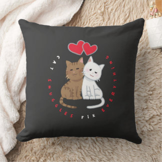 Coussin T-shirt avec illustration mignonne de câlins de ch