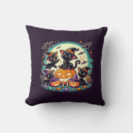 Coussin T-shirt Chats d'Halloween