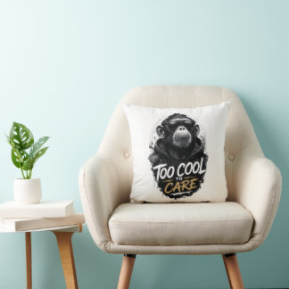 Coussin T-shirt Cool Monkey avec Lunettes de Soleil | Trop