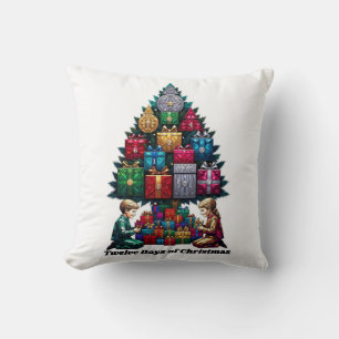 Coussin T-shirt des douze jours de cadeaux, Christ chronol