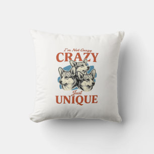 Coussin T-shirt drôle de Corgi avec gravure vintage unique