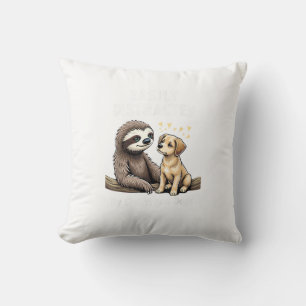 Coussin T-shirt drôle facilement distrait par les paresseu