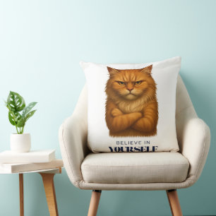 Coussin T-shirt Feline Confidence