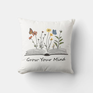 Coussin T-Shirt Fleur de Livre pour Développer Votre Espri