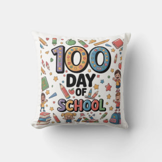 Coussin T-Shirt Fun du 100e jour d'école | Enfants & 