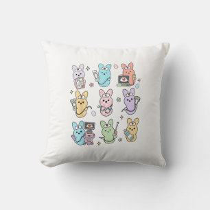 Coussin T-shirt Groovy Bunnies Candy Ultrasound Tech Pâque