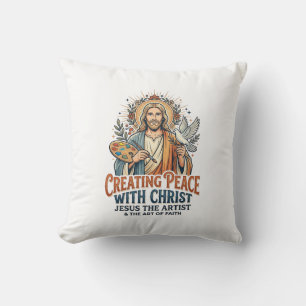 Coussin T-Shirt Hobby Aquarelle Jésus Foi Inspirante