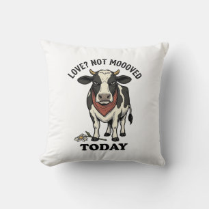 Coussin T-shirt humour agricole vache grincheuse Saint-Val