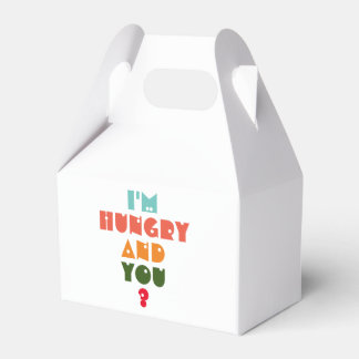 Coussin T - Shirt Ich bin hungrig und Sie ? Geschenkschachtel
