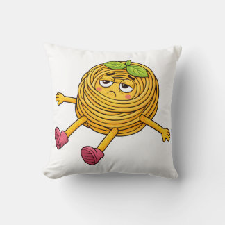 Coussin T-Shirt Pasta Polo Allongé Fatigué et Épuisé