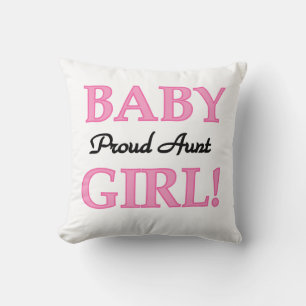 Coussin T-shirts et cadeaux de fille de la tante fière