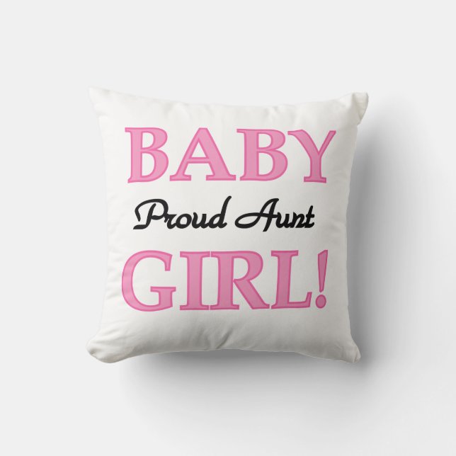 Coussin T-shirts et cadeaux de fille de la tante fière (Recto)