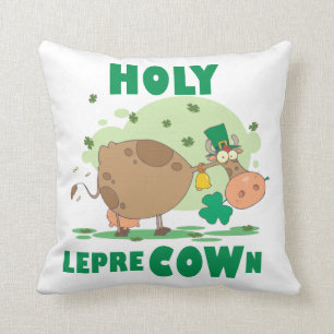 Coussin T-shirts et cadeaux HOLY LepreCOWn