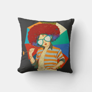 Coussin T-shirts Funky Retro Afro Painting Art