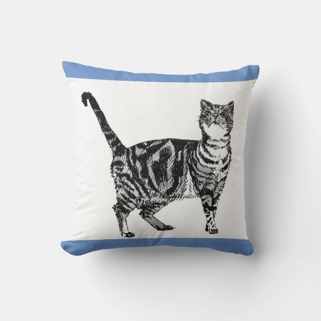 Coussin Tabby Cat Cushion (Recto)