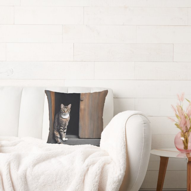 Coussin Tabby Chat dans la porte Shed (Canapé)
