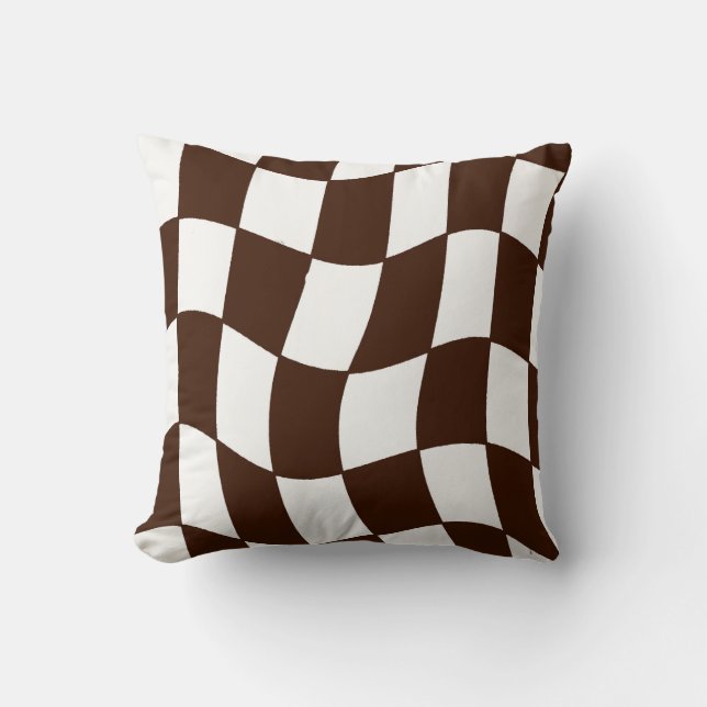Coussin Tableau de bord Brown et blanc (Recto)