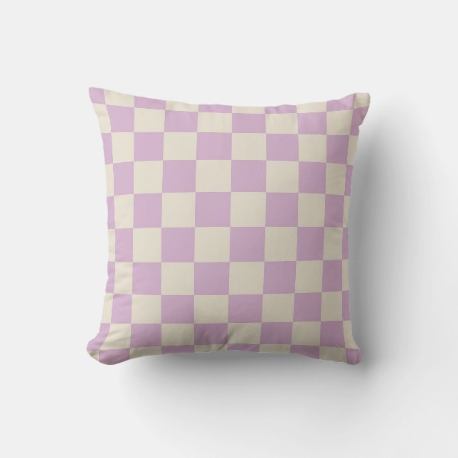 Coussin Tableau de contrôle blanc Lavender et Off (Recto)