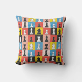 Coussin Tableau de contrôle de bloc de couleur des pièces