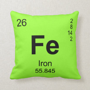 Coussin Tableau des éléments périodique (fer)