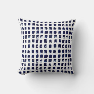 Coussin Tableau Motif Abstrait Carré bleu
