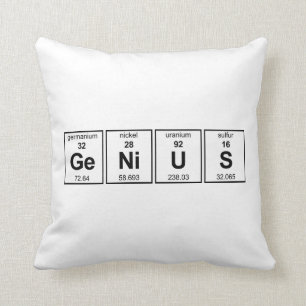 Coussin Tableau périodique de génie