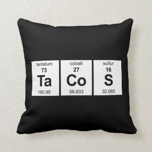 Coussin Tableau périodique de tacos