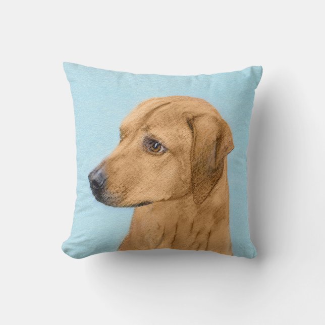 Coussin Tableau Rhodesian Ridgeback - Art Chien original (Recto)