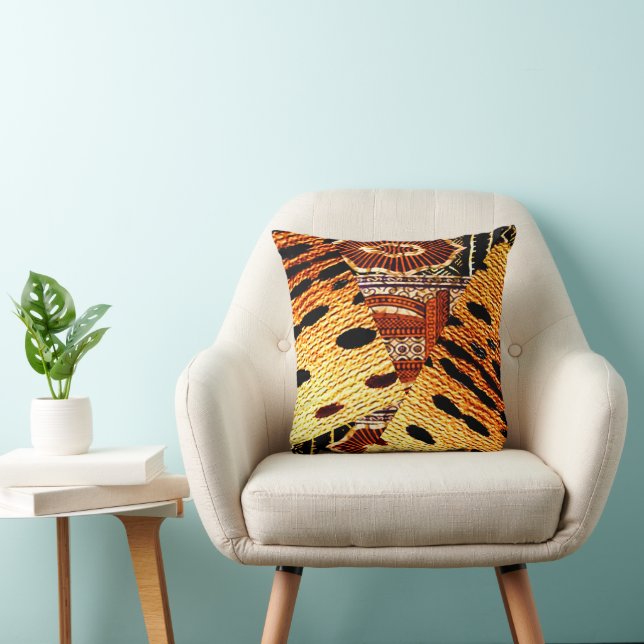 Coussin Tache de guépard afrocentrique (Chaise)
