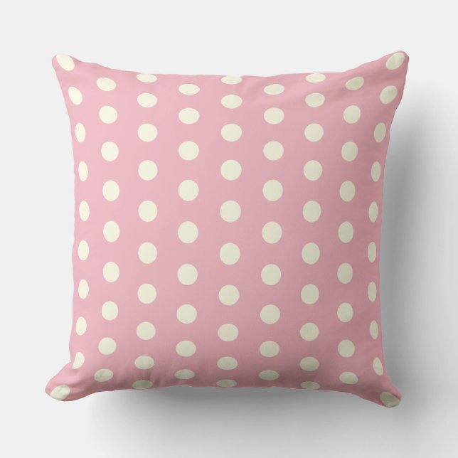 Coussin Taches blanches sur fond rose clair (Recto)