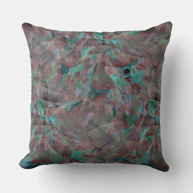 Coussin taches Brown et cyanes sur plâtre mural infini (Recto)