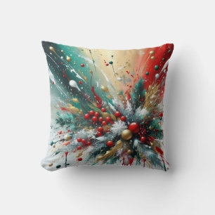 Coussin Taches de Noël / Flocons de neige