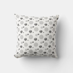 Coussin Taches de polka argentées